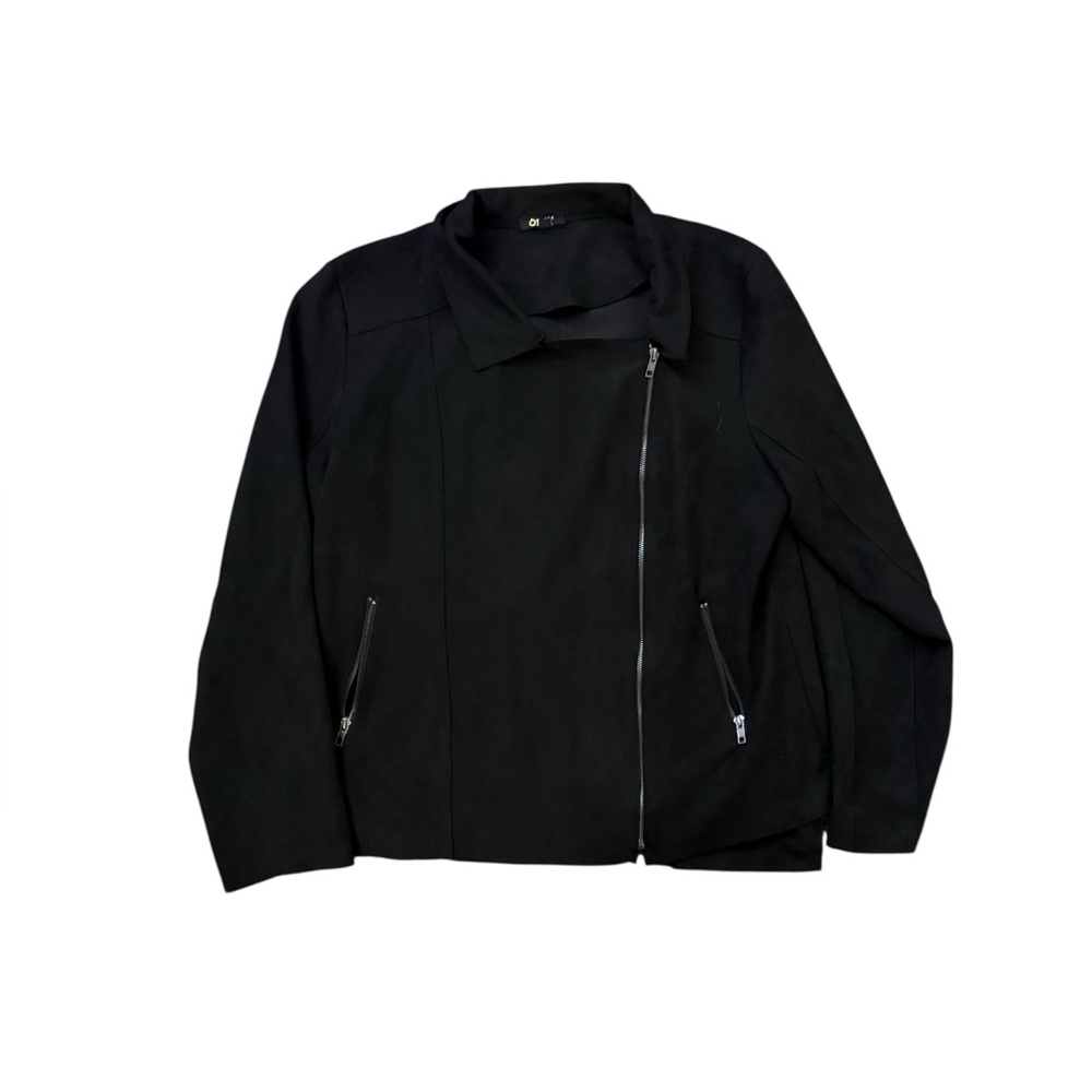 ODDY Women's Black Suede Bomber Jacket
